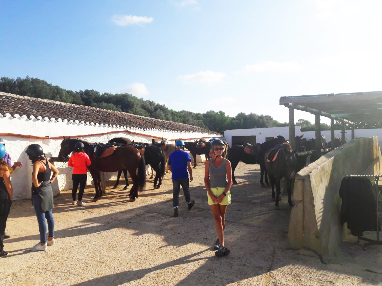 Photo of Lin before horse riding in Menorca