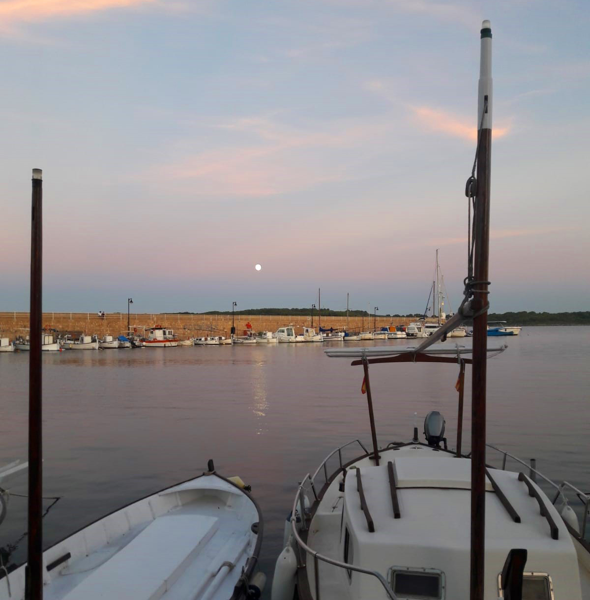 Dusk views from Es Castell in Menorca