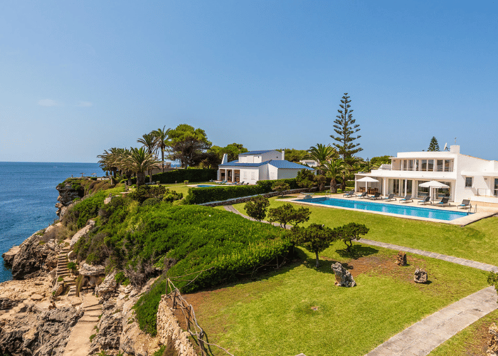 Menorca villa with Best Sea Views 2026 - Villa VN470 Cala en Brut cliff villa
