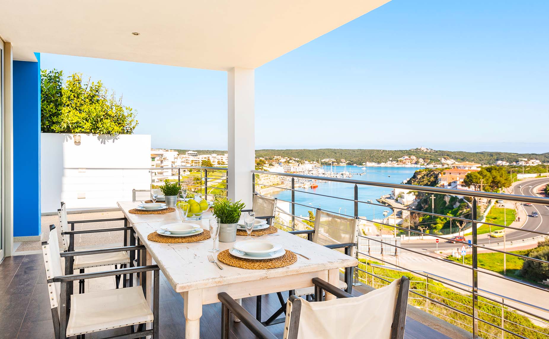 Modern coastal villa rental in Mahon Harbour