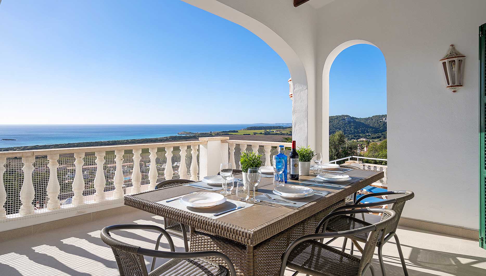 Family villa in San Jaime with sea views and private pool.