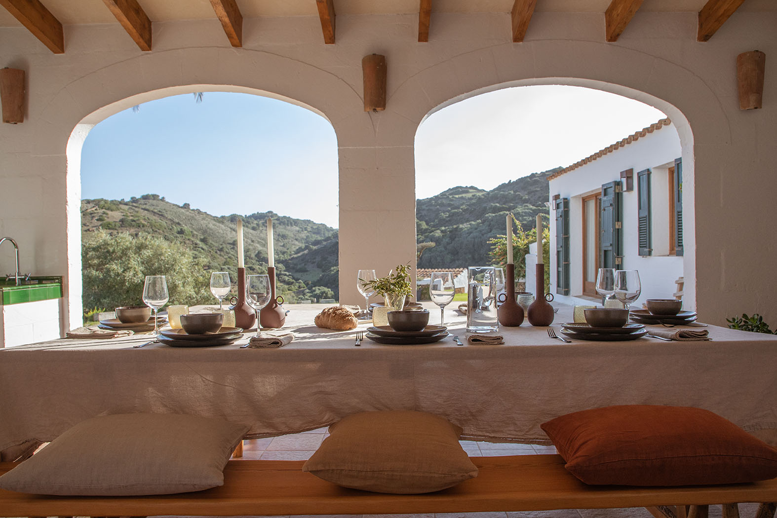 Discover an oasis of luxury and relaxation in the rustic northern reaches of Menorca at this elegant and secluded country house.